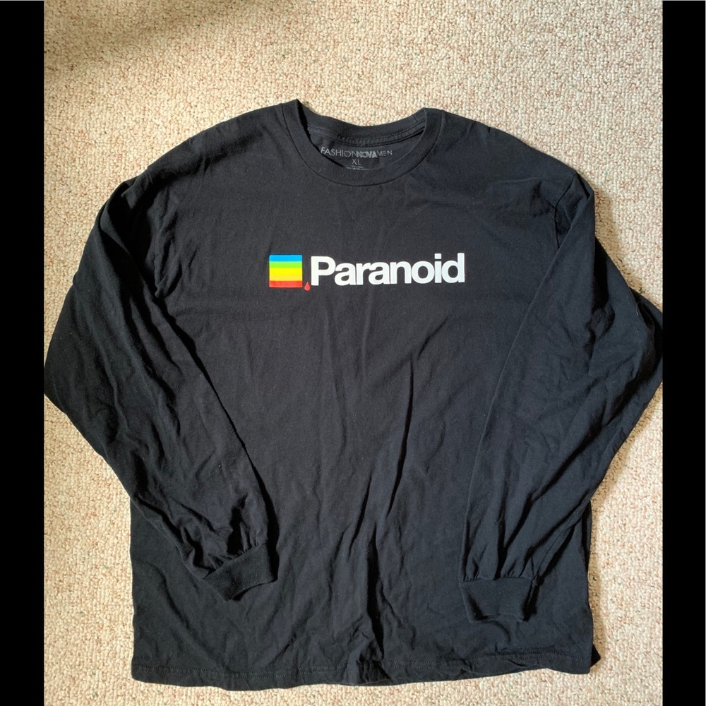 Fashion Nova Mens Graphic Long Sleeve Size XL